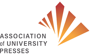 Logo of the Association of University Presses with stylized orange and red diagonals