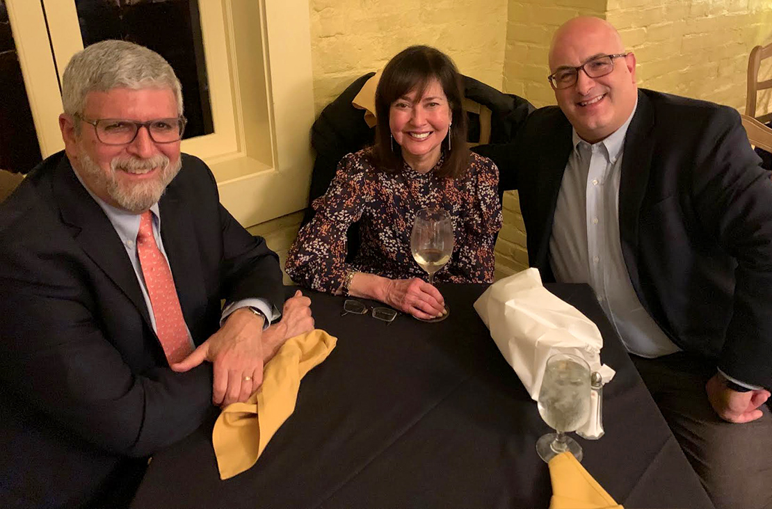 Diana E. E. and Fred S. Kleiner with George Orfanakos in 2019