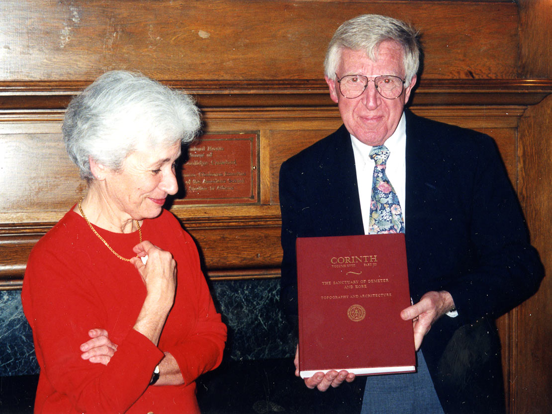 Ron Stroud and Nancy Bookidis at January 1998 publication party for their book.