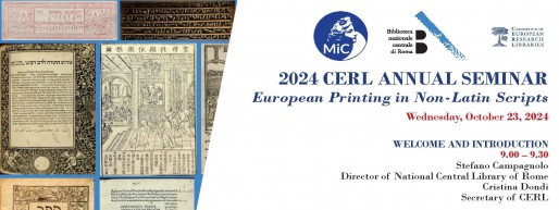 Seminar: European Printing in Non-Latin Scripts