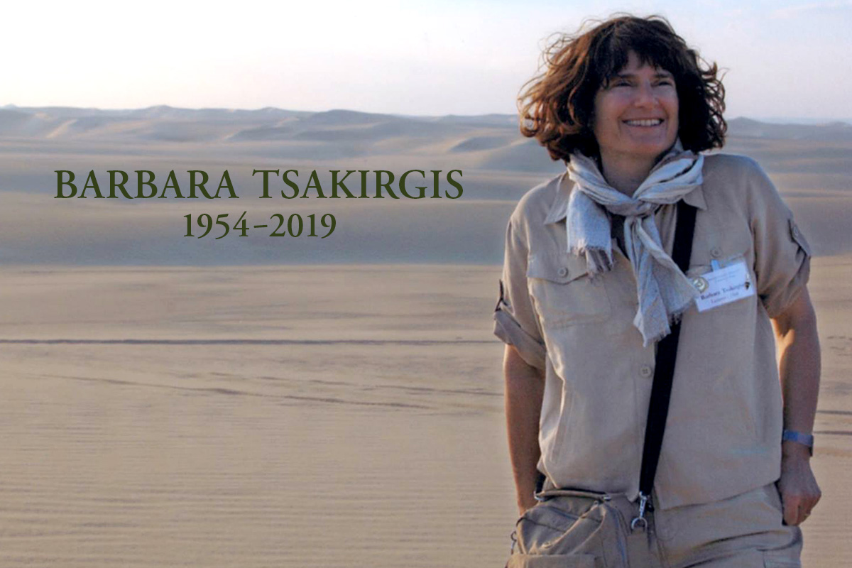 Barbara Tsakirgis in the Egyptian Desert